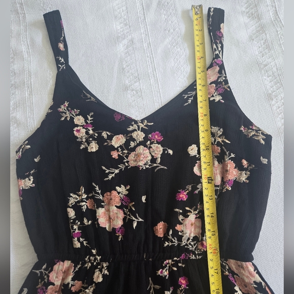 Only Black Midi Sundress With A Floral Print - Picture 4 of 8